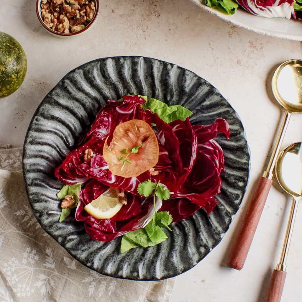 Salad with heirloom tomatoes
